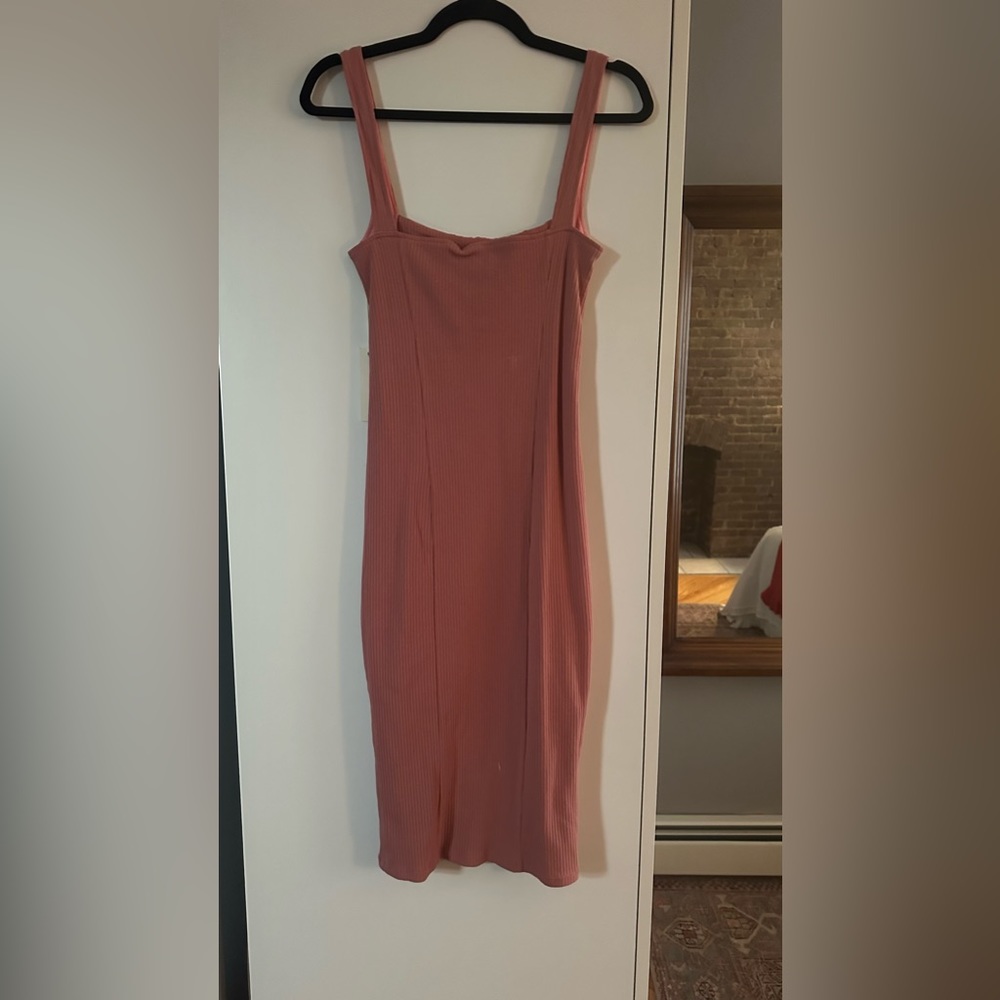 NWT Pink Ribbed Dress - Picture 2 of 4